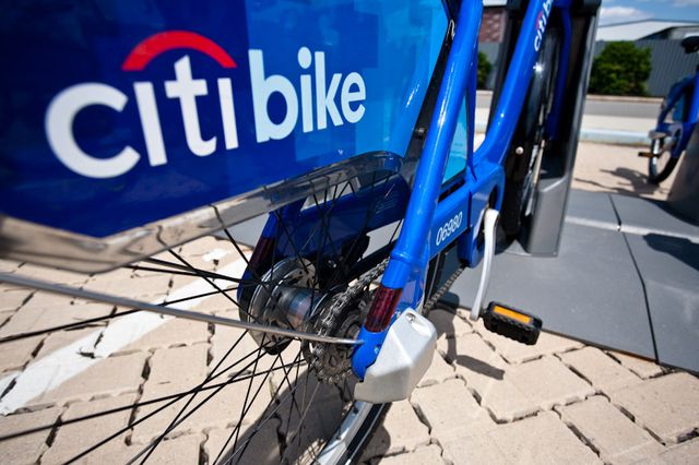 Each Citi Bike has safety lights in the front and back that activate when you pedal.